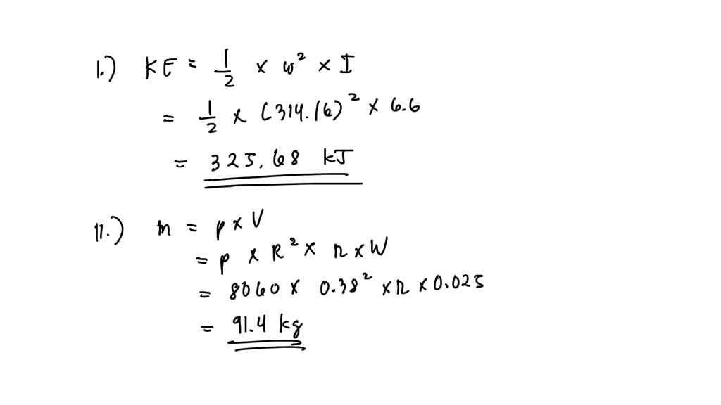 SOLVEDA diskshaped flywheel, of uniform density ρ, outer radius R