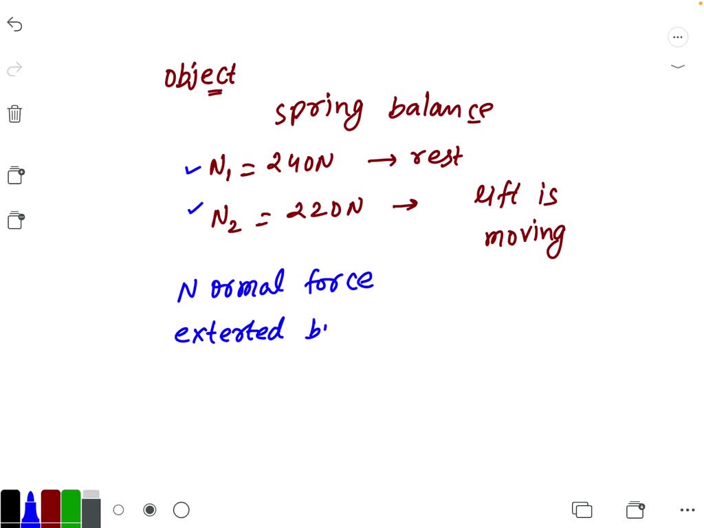SOLVED An object is suspended from a spring balance in a lift. The