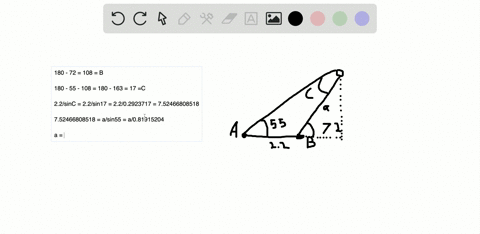 the-angles-of-elevation-to-an-airplane-from-two-points-a-and-b-on-level-ground-are-55circ-and-72circ