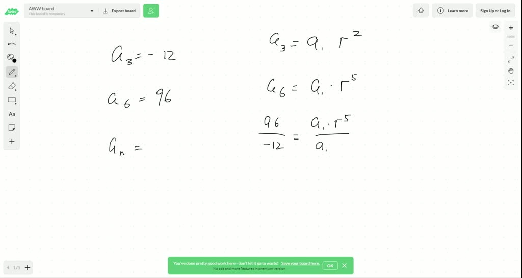 SOLVED:Find a formula for the nth term of a geometric sequence with ...