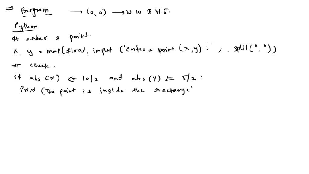 SOLVED:Write an efficient program for determining whether a given point ...