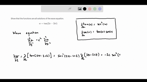 show-that-the-functions-are-all-solutions-of-the-wave-equation-wtan-2-x-2-c-t-2