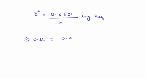 the-ecirc-at-25circ-mathrmc-for-the-following-reaction-is-022-mathrmv-calculate-the-equilibrium-cons