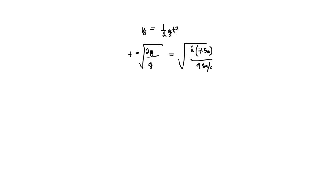 (I) A tiger leaps horizontally from a 7.5-m-high rock with a speed of 3
