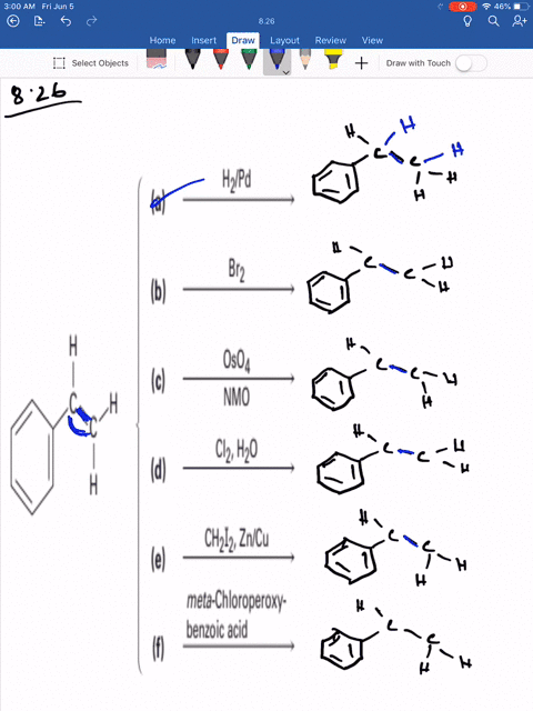 predict-the-products-of-the-following-reactions-the-aromatic-ring-is-unreactive-in-all-cases-indicat
