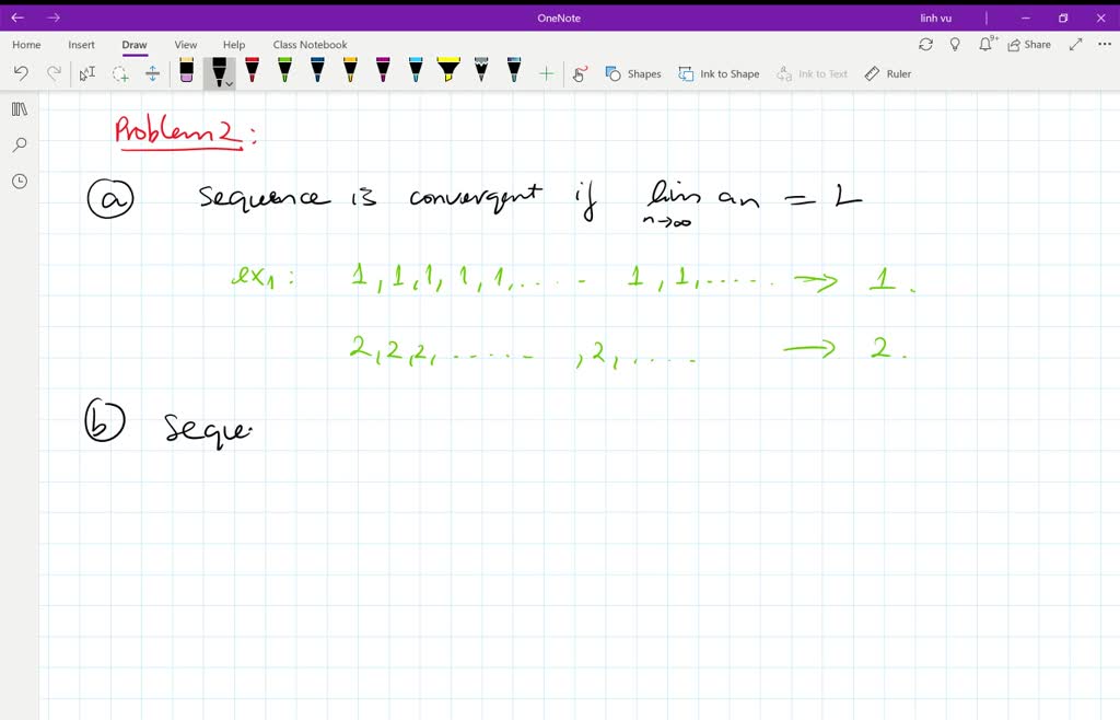 SOLVED:(a) What is a convergent sequence? Give two examples. (b) What ...