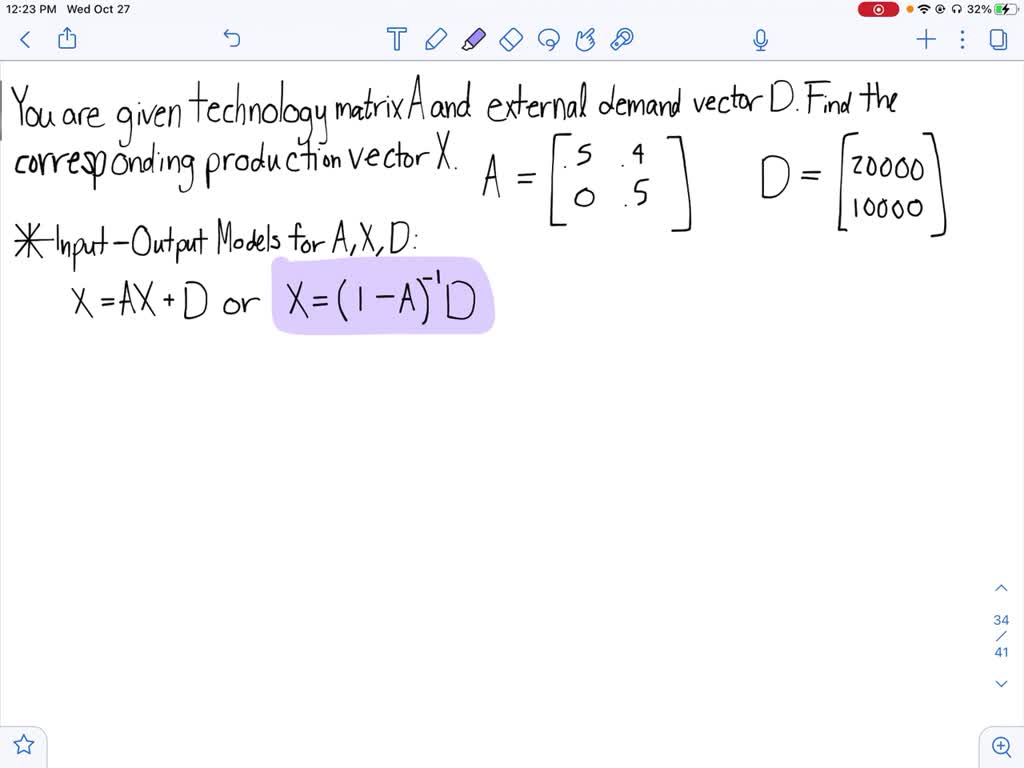 SOLVED:Calculate the available final demand for five firms if the ...