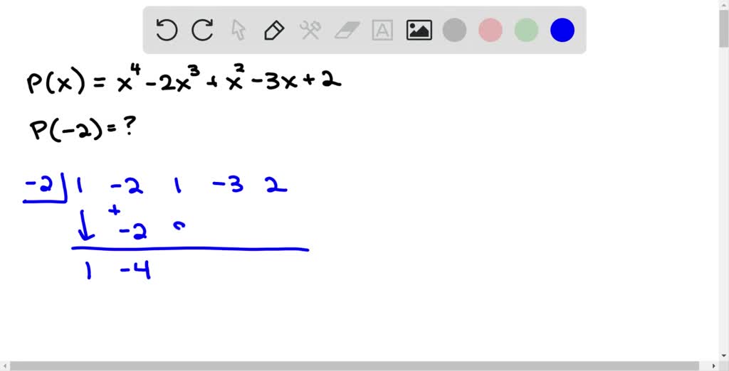 SOLVED:Use the Remainder Theorem and synthetic division to evaluate ...