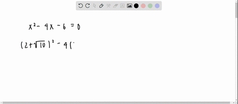 verify-that-2sqrt10-is-a-solution-to-the-equation-x2-4-x-60