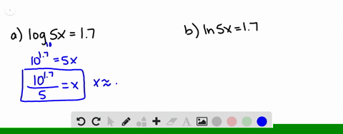 a-log-5-x17-b-ln-5-x17