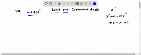 SOLVED:Find the angle of least positive measure (not equal to the given ...