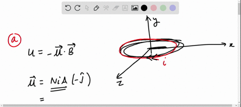 the-coil-in-fig-28-50-carries-current-i200-mathrma-in-the-direction-indicated-is-parallel-to-an-x-z-