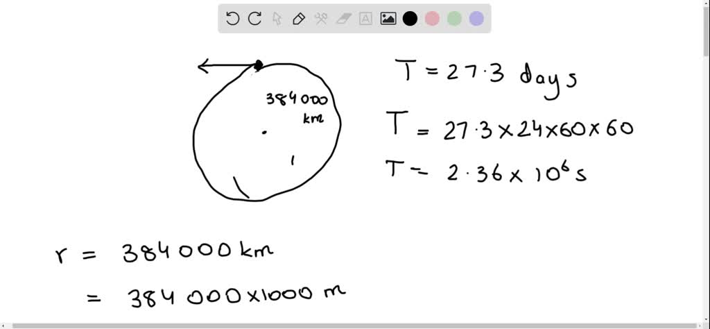 SOLVED:The center-to-center distance between the Earth and the Moon is ...
