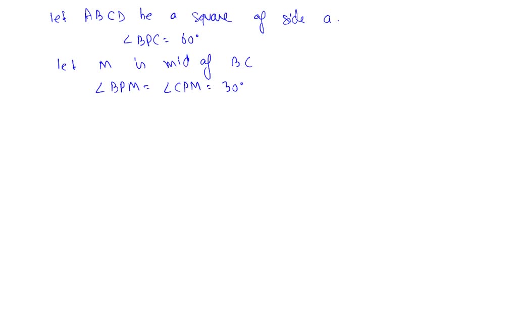 SOLVED:A vertical pole P O is standing at the centre O of a square A B ...