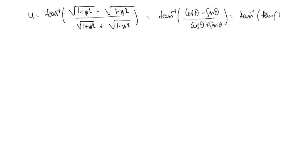 derivative of tan 1 x sqrt 1 x 2 ))