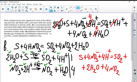 write-a-balanced-net-ionic-equation-for-each-of-the-following-reactions-a-dilute-nitric-acid-reacts-