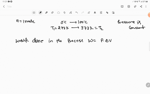 if-the-temperature-of-1-mole-of-ideal-gas-is-changed-from-mathrmo-mathrmc-to-100-mathrmc-at-constant