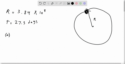 the-orbit-of-the-moon-about-the-earth-is-approximately-circular-with-a-mean-radius-of-384-times-108-