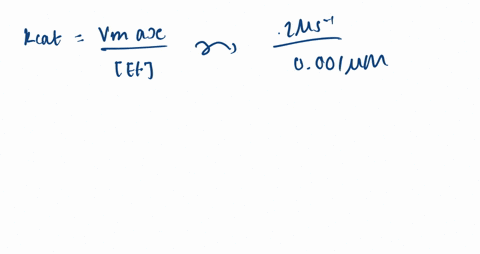 an-enzyme-catalyzes-the-reaction-m-rightleftharpoons-n-the-enzyme-is-present-at-a-concentration-of-1