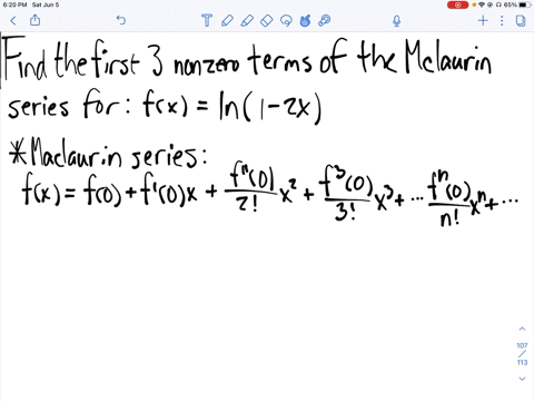 find-the-first-three-nonzero-terms-of-the-maclaurin-expansion-of-the-given-functions-fxln-1-2-x-2