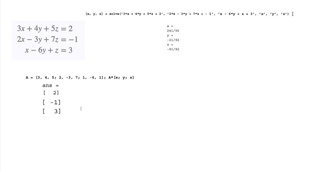 SOLVED: Problems 3-8 require the Symbolic Math Toolbox. The others do ...