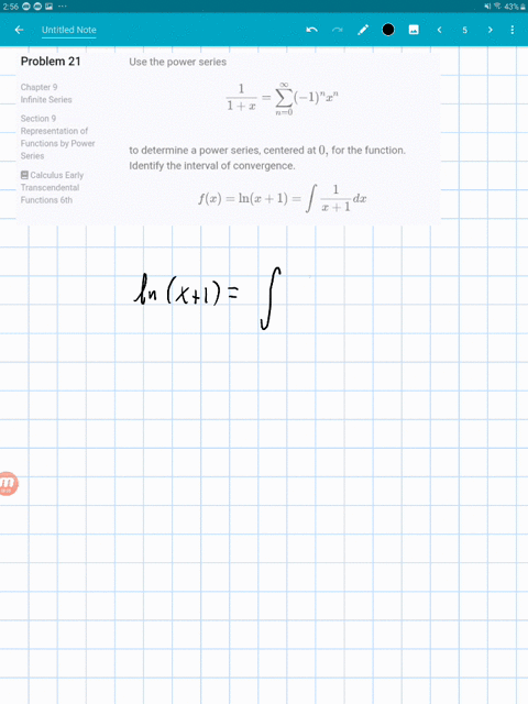 use-the-power-series-frac11xsum_n0infty-1n-xn-to-determine-a-power-series-centered-at-0-for-the-f-15