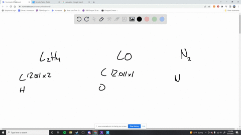 which-has-the-greatest-mass-1-mole-of-ethylene-gas-leftmathrmc_2-mathrmh_4right-1-mole-of-carbon-m-2