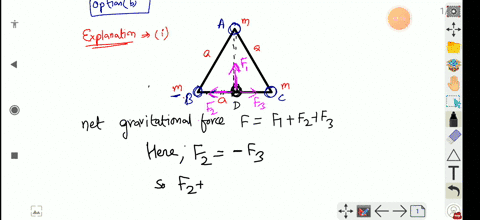if-three-particles-each-of-mass-m-are-placed-at-the-three-corners-of-an-equilateral-triangle-of-side