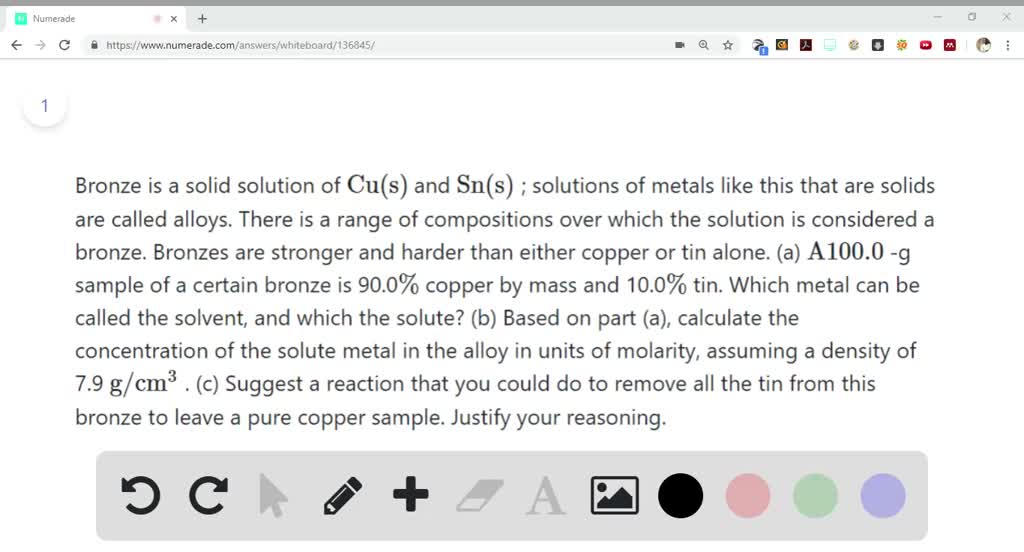 SOLVEDBronze is a solid solution of Cu(s) and Sn(s) ; solutions of