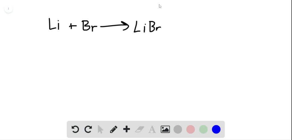 Lithium reacts spontaneously with bromine to prod…