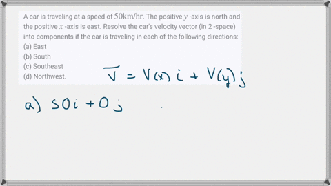 a-car-is-traveling-at-a-speed-of-50-mathrmkm-mathrmhr-the-positive-y-axis-is-north-and-the-positive-