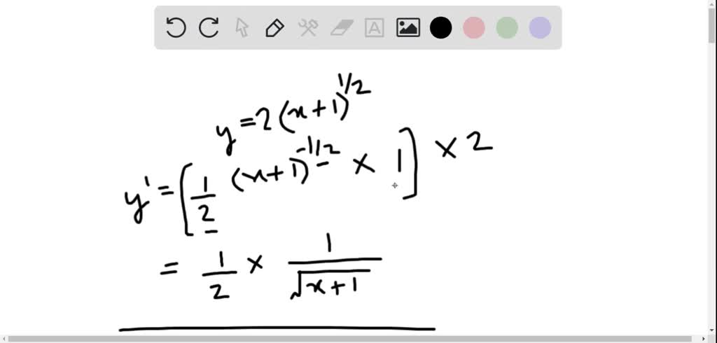 SOLVED:Differentiate. y=2 √(x+1)