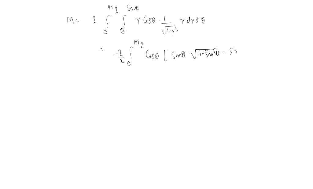 SOLVED: For the area in Example 1, let the mass per unit area be equal ...