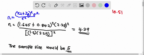 how-large-a-sample-is-required-in-exercise-1024-if-the-power-of-our-test-is-to-be-08-when-the-true-m