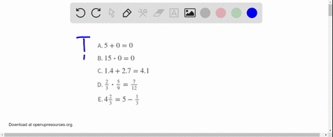 select-all-the-true-equations-a-500-b-15-cdot-00-c-142741-d-frac23-cdot-frac59frac712-e-4-frac235-fr