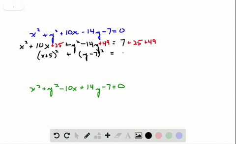 find-the-center-and-radius-of-each-circle-a-x2y210-x-14-y-70-b-x2y2-10-x14-y-70