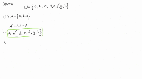 if-mathrmua-b-c-d-e-f-g-h-find-the-complements-of-the-following-sets-i-mathrmaa-b-c-ii-mathrmbd-e-f-