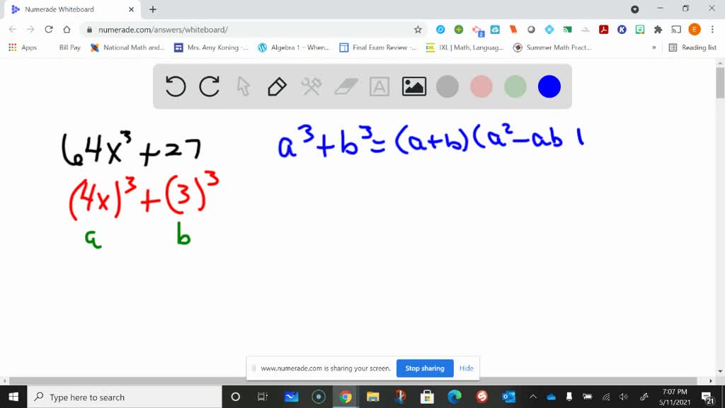 solved-factor-the-polynomial-64-x-3-27-numerade