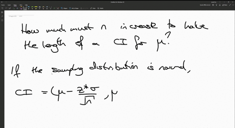 by-how-much-must-the-sample-size-n-be-increased-if-the-length-of-the-mathrmci-on-mu-in-equation-8-2