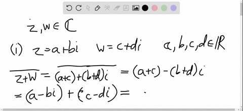 i-overlinezwbarzbarw-prove-for-any-complex-numbers-z-w-in-mathbfc-ii-overlinez-wbarz-barw-iii-barzz-