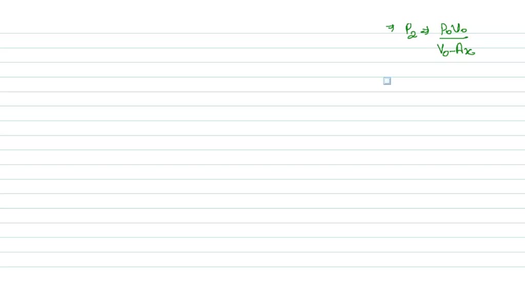 SOLVEDA piston can move freely inside a horizontal cylinder closed at