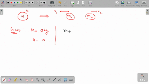 a-bomb-of-mass-9-mathrmkg-explodes-into-2-pieces-of-mass-3-mathrmkg-and-6-mathrmkg-the-velocity-of-m