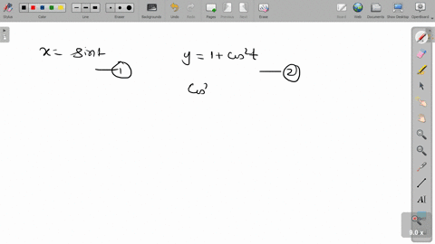 express-the-curve-by-an-equation-in-x-and-y-xtsin-t-quad-yt1cos-2-t