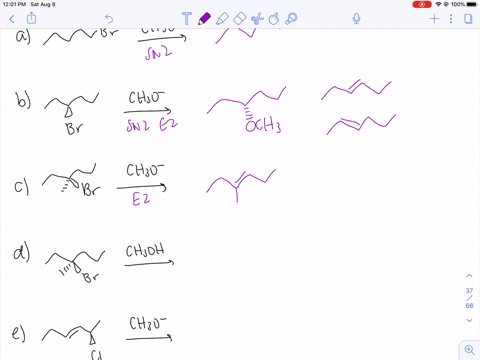 draw-the-substitution-and-elimination-products