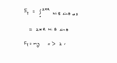 a-horizontally-oriented-coil-of-wire-of-radius-500-mathrmcm-that-carries-a-current-i-is-being-levita