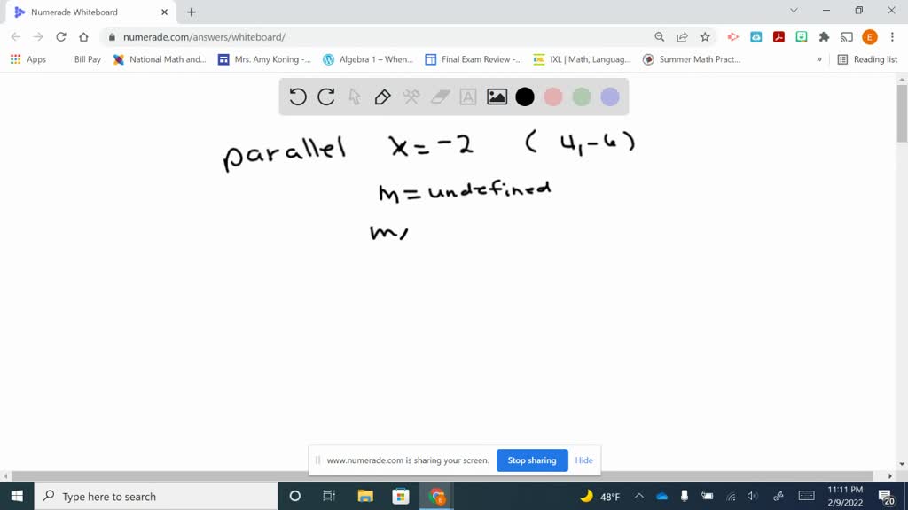 Solved Write The Equations Of The Following Lines And Draw The Numerade