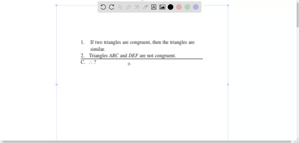 SOLVED:Let A B C and A^' B^' C^' be two non-congruent triangles whose ...