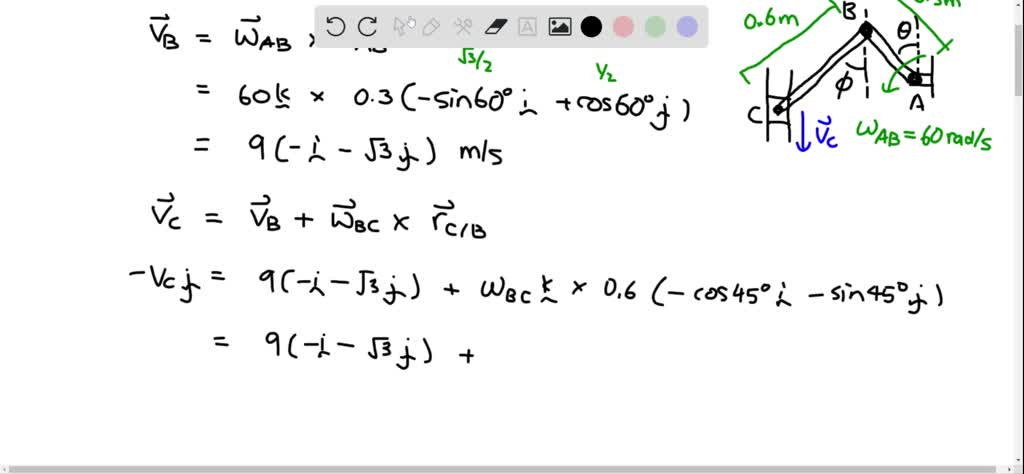 SOLVED:Rod $A B$ Is Rotating With An Angular Velocity Of $\omega_{A B ...