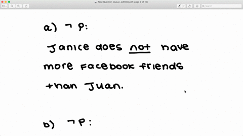 Solved What Is The Negation Of Each Of These Propositions A Linda Is Younger Than Sanjay B Mei Makes More Money Tha