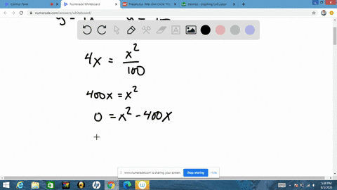 Standard Viewing Rectangle SOLVED:The figure shows the graphs of y=4 x and y=x^2 / 100 in a ...